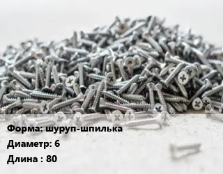 Шуруп шуруп-шпилька 6х80